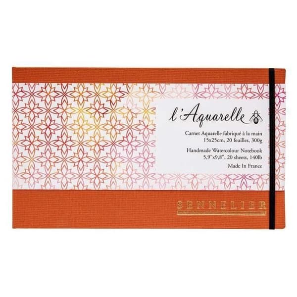 Akvarell anteckningsbok - 15 x 25 cm - 20 ark - 300 g