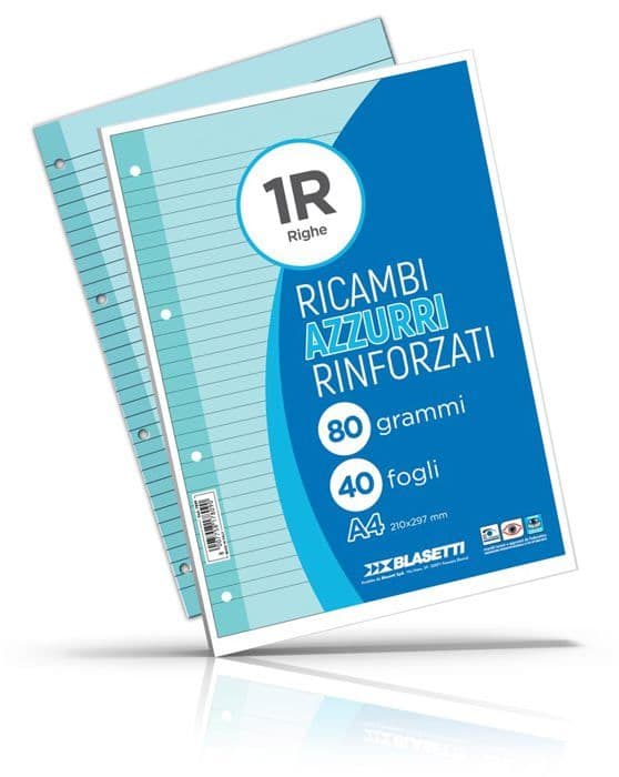 Blasetti - 7809A - Skolutrustning av märket modell RICAMBI RINF A4 AZZURRI 80G 40F 1R