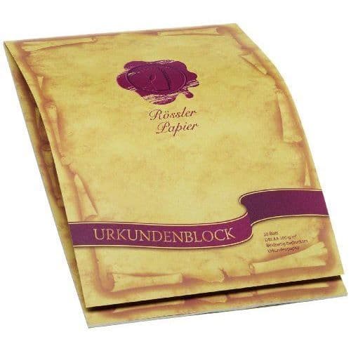 Roessler Papper Block pergament Import Tyskland…