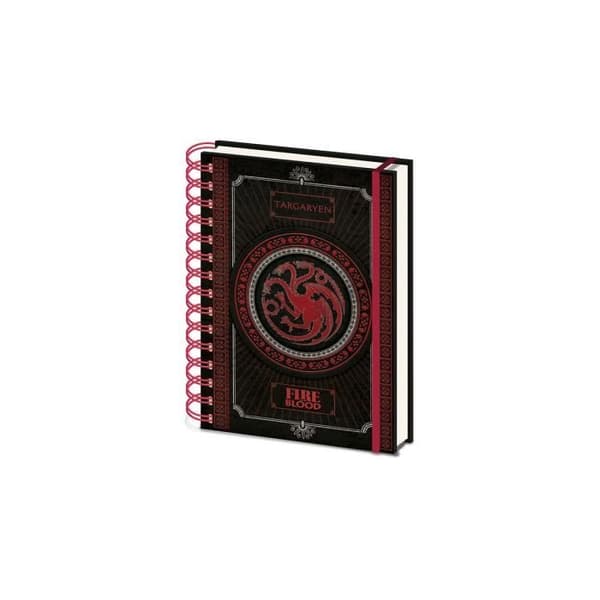Skrivblock med spiral - Pyramid International - Game of Thrones - A5 - Wiro Targaryen - Svart