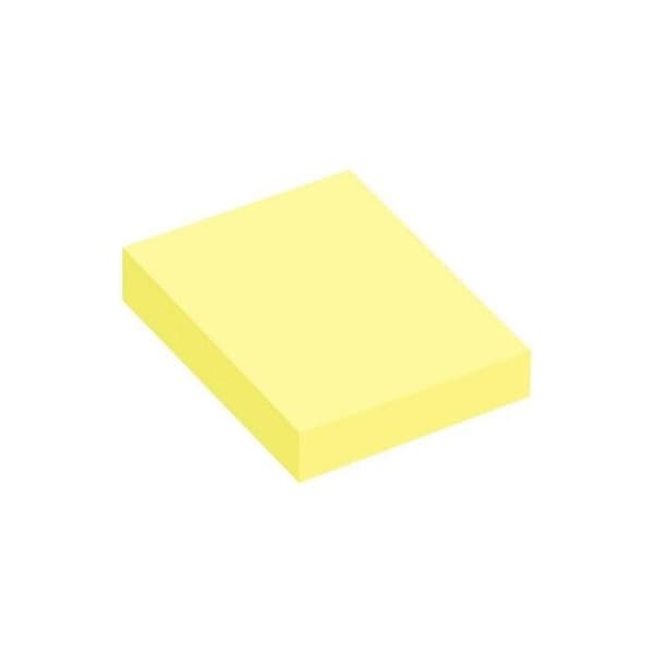 Set med 12 block med 100 repositionerbara klisterark 40 x 50 mm pastelgul