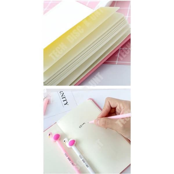 TD® Anteckningsblock rosa flamingo barn penna anteckningsbok ritning musik fritid kreativ dagbok flicka skriva anteckningsbok kontorsmemo