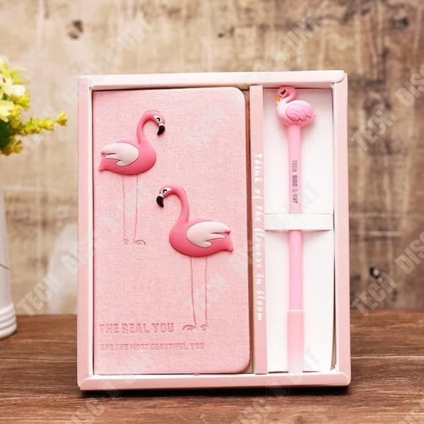 TD® Anteckningsblock rosa flamingo barn penna anteckningsbok ritning musik fritid kreativ dagbok flicka skriva anteckningsbok kontorsmemo