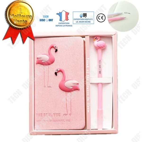 TD® Anteckningsblock rosa flamingo barn penna anteckningsbok ritning musik fritid kreativ dagbok flicka skriva anteckningsbok kontorsmemo