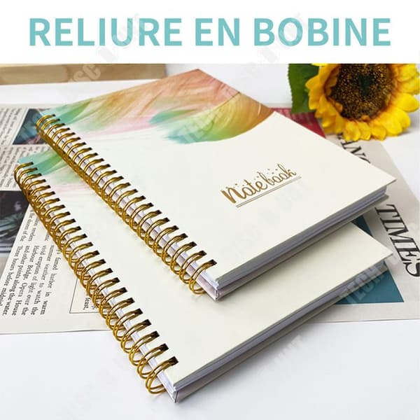 TD Notebook 21,5 × 15,3 cm 80 g/m² 150 sidor 75 ark miljövänliga A5 tjocka spiralanteckningsböcker för reseskolakontor