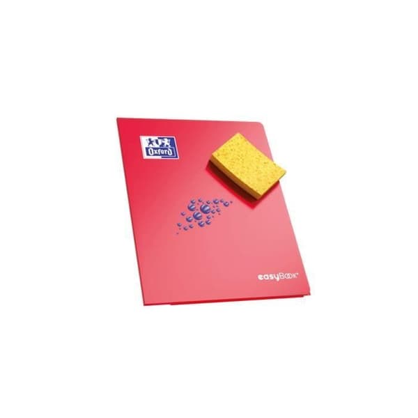 10-pack Easybook häftade skrivblock 24x32cm 48 sidor stora rutor 90g Slumptal färger