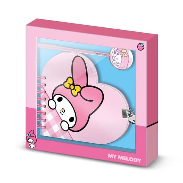 Dagbok och penna - KARACTER MANIA - MIN MELODY - Rosa - 160 sidor - Blandat