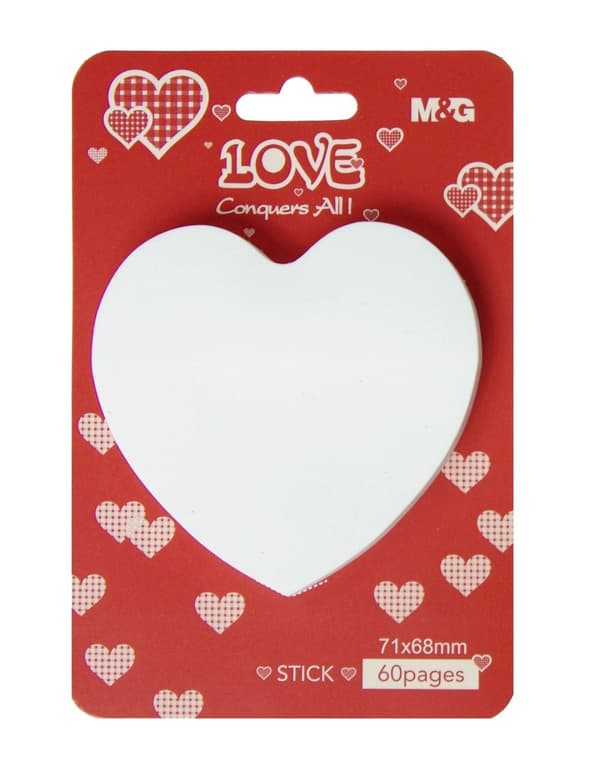 Självhäftande anteckningsbok 71x68 Love MG