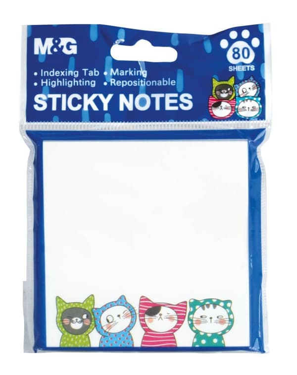 Sticky Notes Vita 80k 76x76 Så många katter