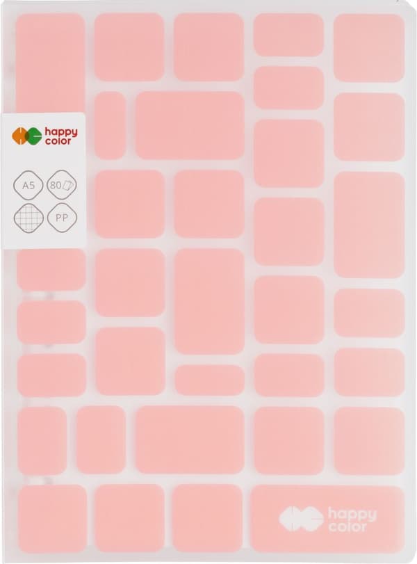 A5 notesbog, 80k firkantet, Happy Color TREND Pink