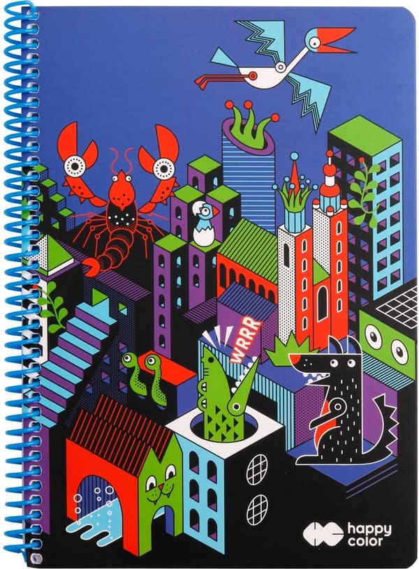 A4 80k kvadratisk notesbog Me&City 2 Happy Color 6364