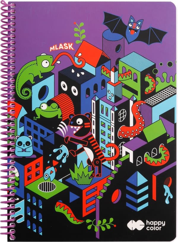 B5 cirkulær notesbog 80k gitter Me&City 1 Happy Color 6449
