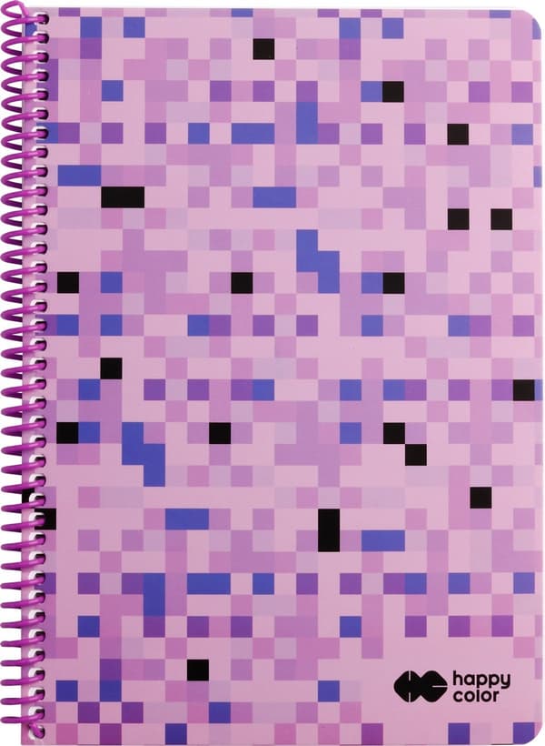 Notebook A4 80k kvadratisk PIXI lilla Happy Color 6401