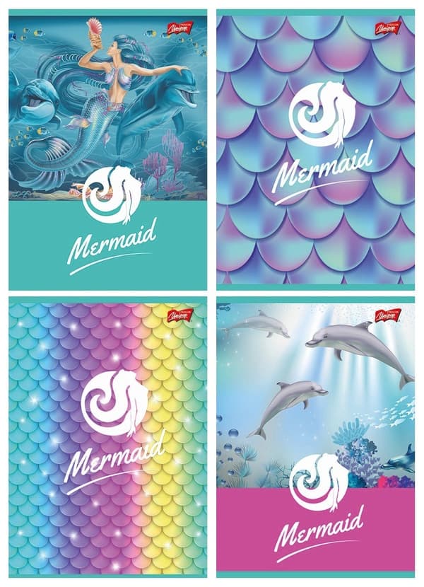 Muistikirja A5 16k grid Mermaid Unipap