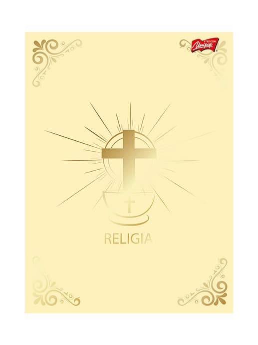 Notesbog A5 32k kvadratisk Religion Unipap
