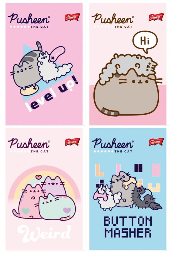 Kannettava A6 50k ristikko Pusheen Majewski