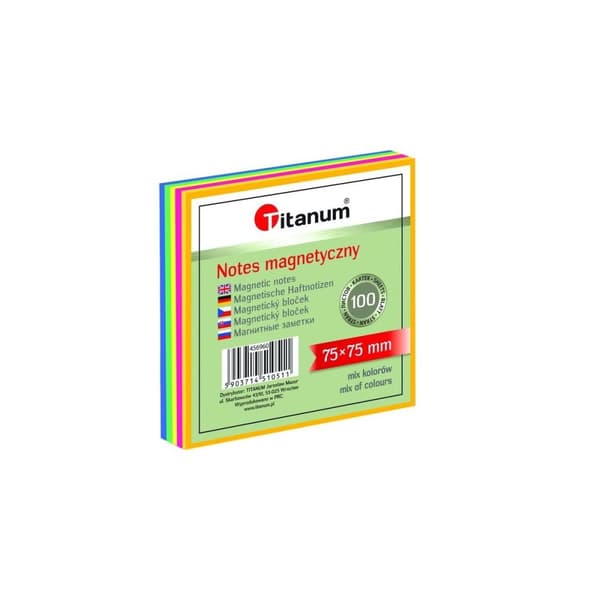 Elektrostatisk magnetisk notesbog 100k 75x75mm Titanum