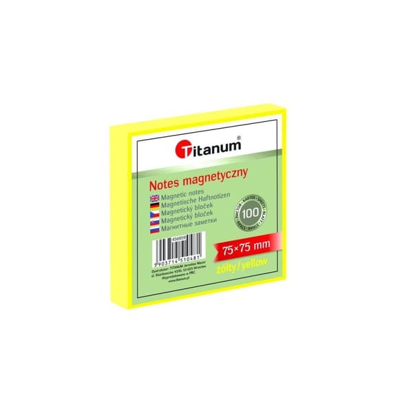 Elektrostatisk anteckningsbok 100k 75x75mm gul Titanium