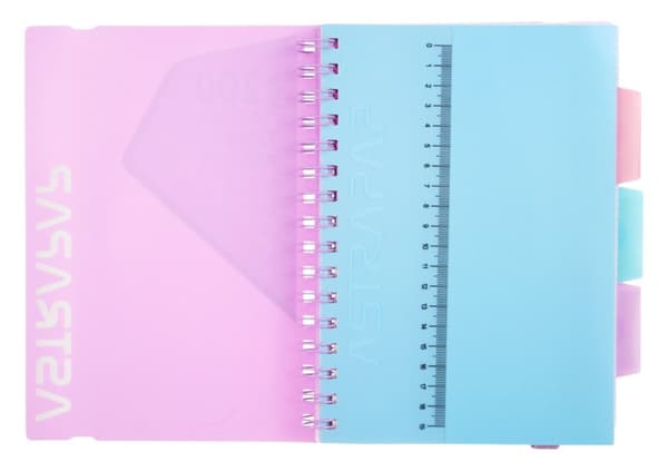 Notesbog med bogmærker A5 100k gitter PASTEL Astra