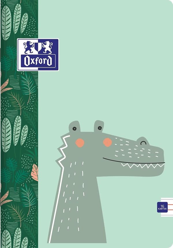 Notebook A5 16k smal linje 90g Kids Animals Oxford