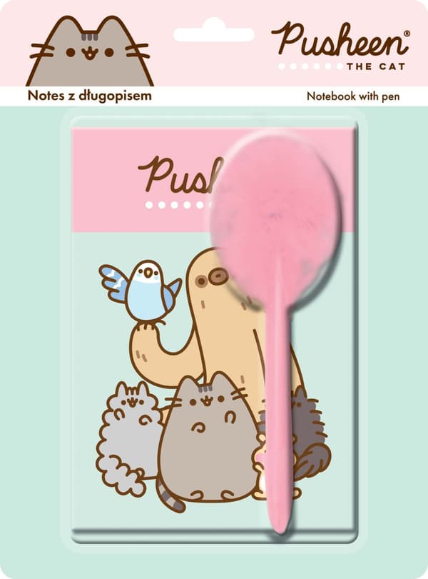 Pusheen 40k notesbog med pen