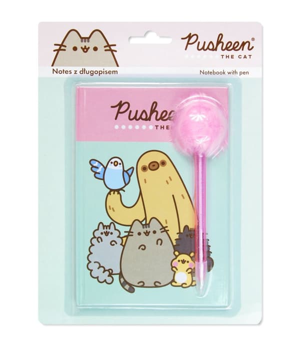Pusheen 40k notesbog med pen