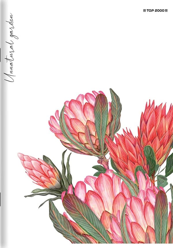 Notebook A4 60k firkantet Blomster lak Top2000