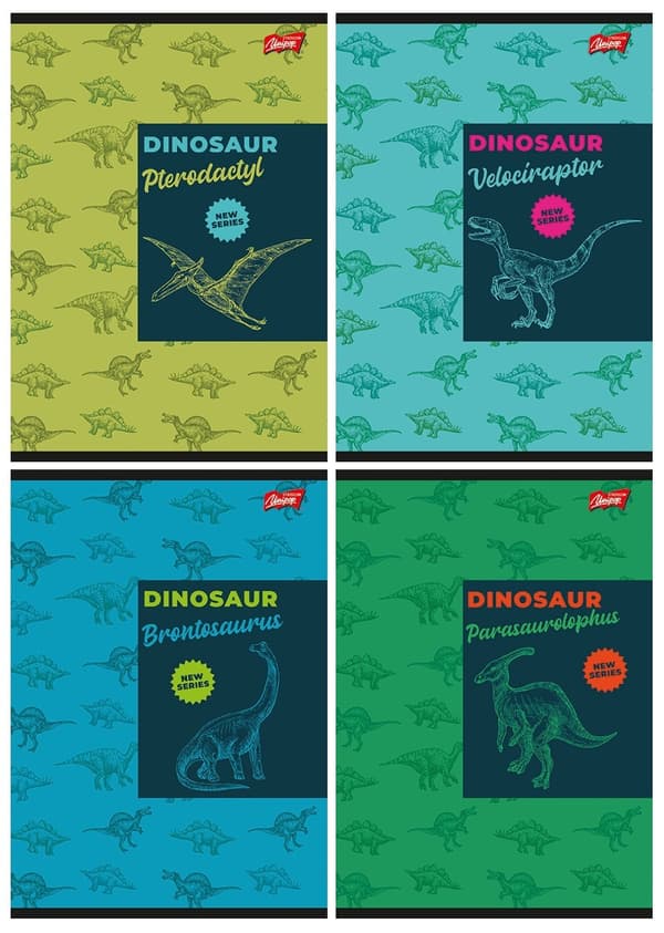 Notebook A5 16k gitter Dinosaur Unipap