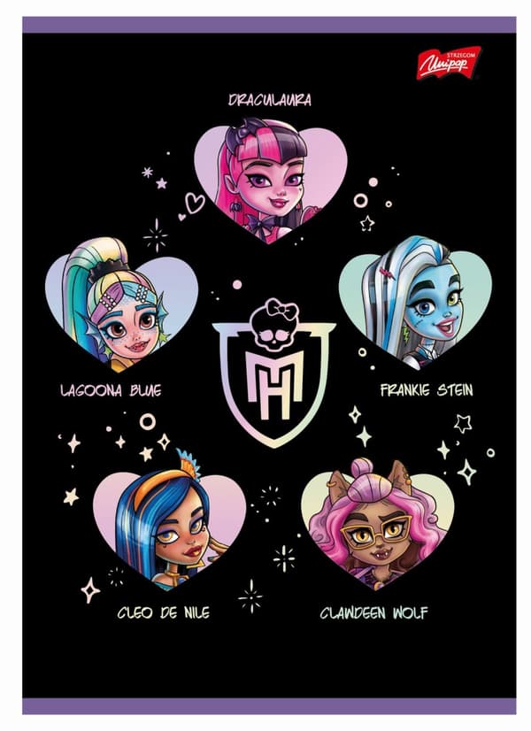 Notebook A5 32k gitter pige Monster High Unipap