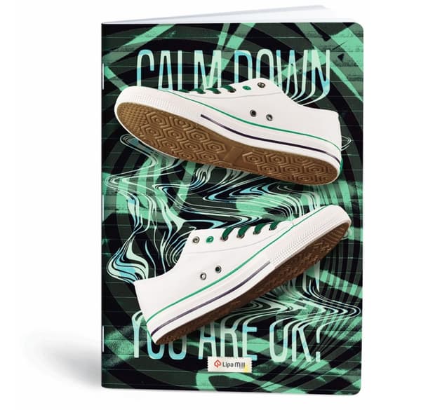 Notebook A4 40k firkantet Sneakers lak MarMar