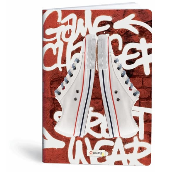 Notebook A4 40k firkantet Sneakers lak MarMar