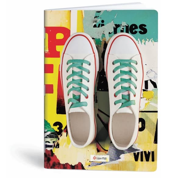 Notebook A4 40k firkantet Sneakers lak MarMar