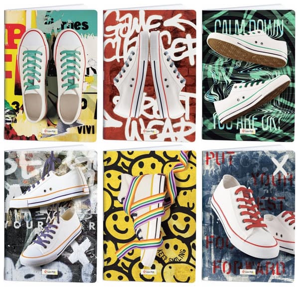 Notebook A4 40k firkantet Sneakers lak MarMar