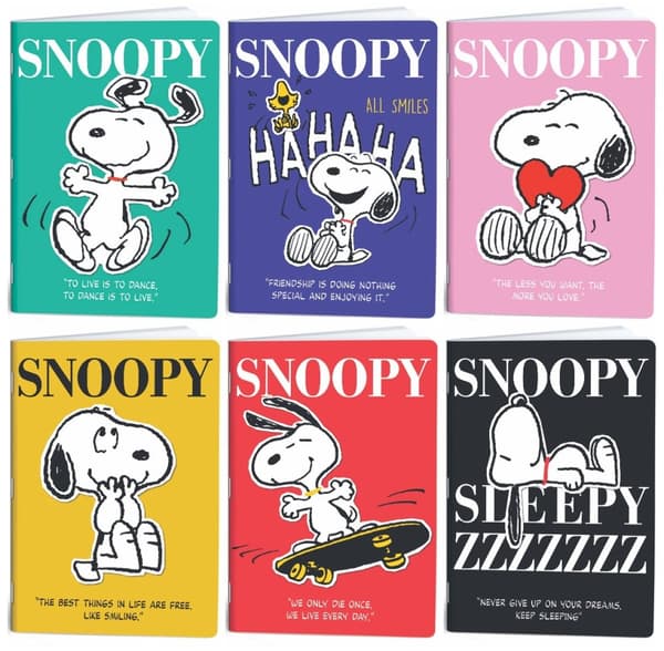 Notebook A4 40k firkantet Snoopy lak MarMar