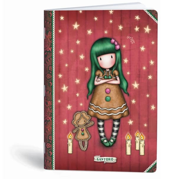 Notebook A4 40k firkantet Gorjuss Doll lak MarMar