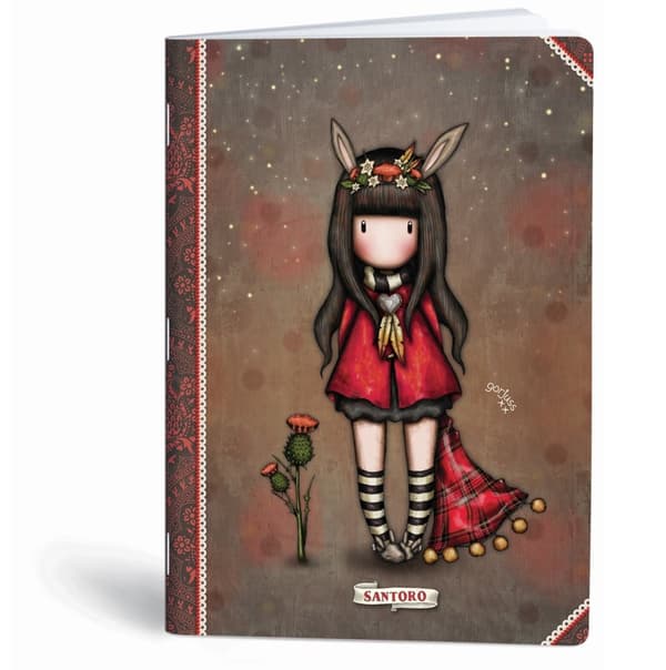 Notebook A4 40k firkantet Gorjuss Doll lak MarMar