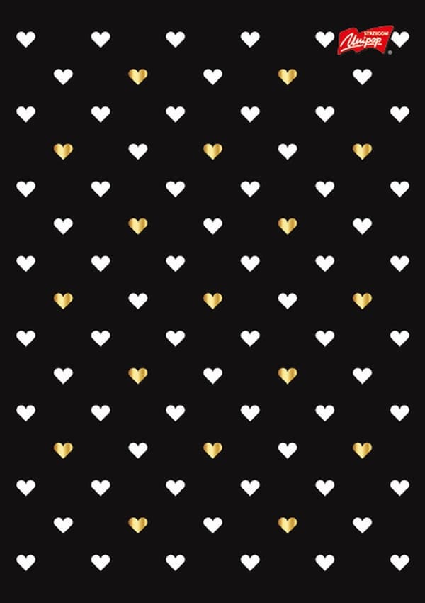 Muistikirja A5 60k grid laminoitu Golden Love Unipap