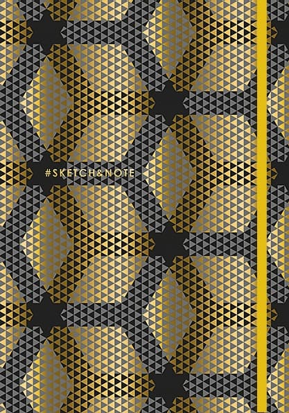 A5 80k Dotted Power of Gold Astra notesbog med gummibånd
