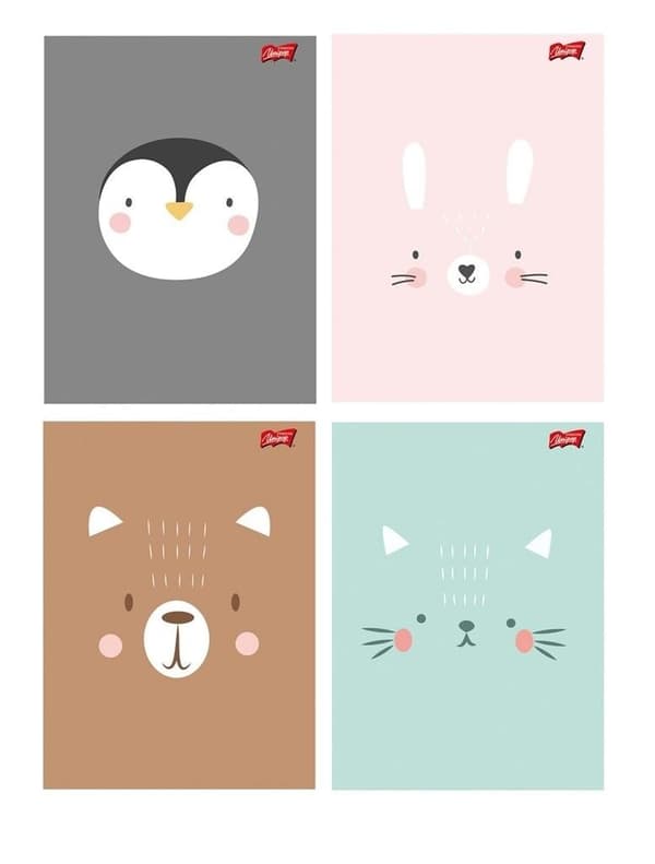 A5 anteckningsbok 32 kvadratiska sidor CUTE FACE collection