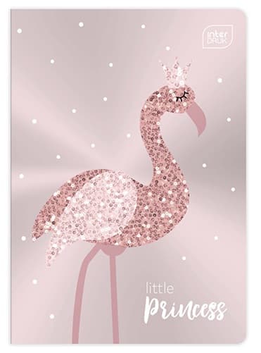 Notebook A5/16 Tre linjers Metallic Shine Interdruk
