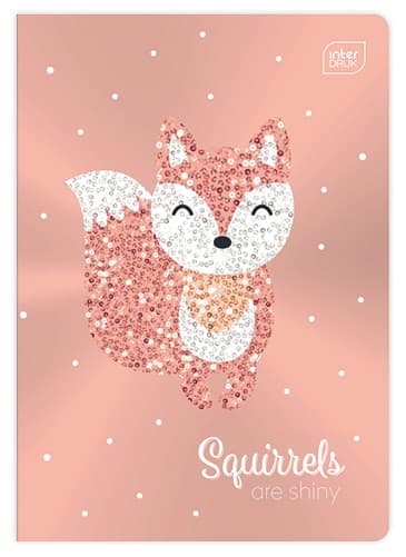 Notebook A5/16 Tre linjers Metallic Shine Interdruk