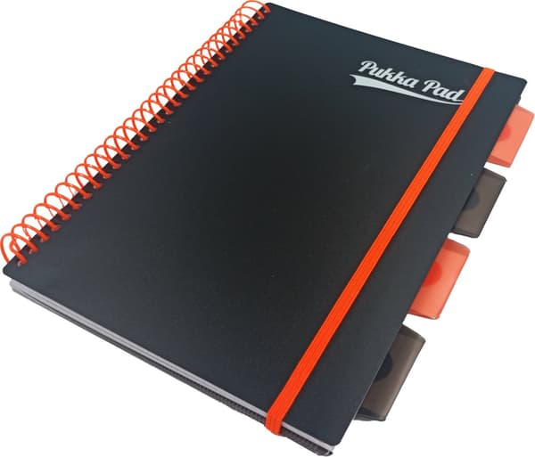 Pukka Project Book PP Neon Black B5 Spiral Notebook Oranssi 3085S-PPN