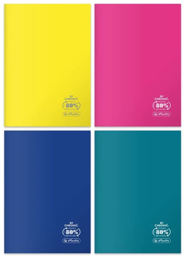 Notebook A5/60 Grid Eco PP farver Herlitz 9552308