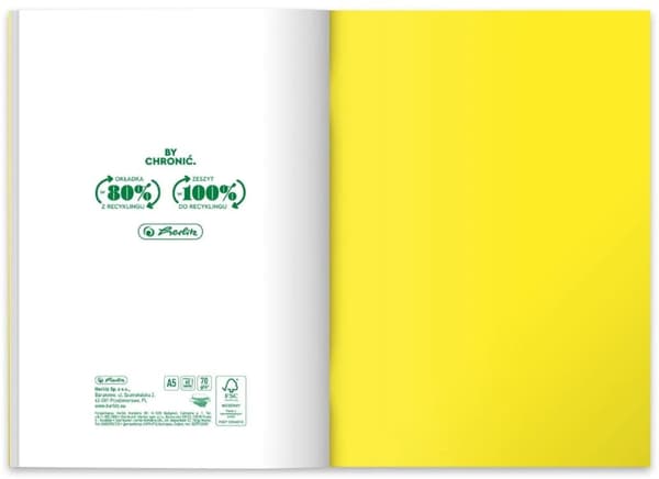 Notebook A5/60 Grid Eco PP farver Herlitz 9552308