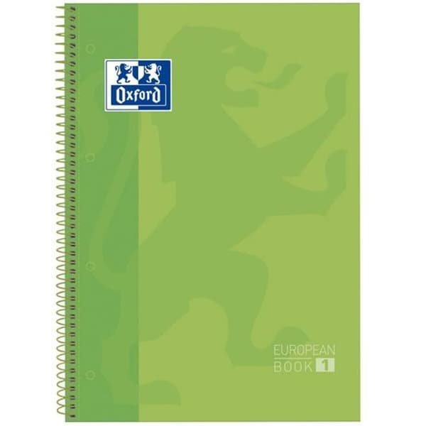 Ringbog Oxford Classic Europeanbook 1 Write&Erase Grøn A4+ 80 Ark 5 Dele (2 enheder)