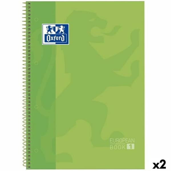 Ringbog Oxford Classic Europeanbook 1 Write&Erase Grøn A4+ 80 Ark 5 Dele (2 enheder)