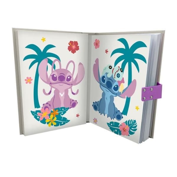 Journal Intime Stitch & Angel Disney Aloha med Hemlig Kod