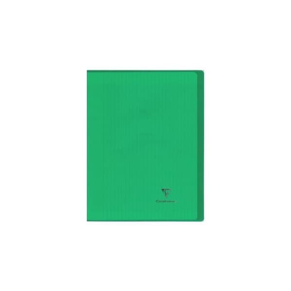 Pack om 10 Koverbook Skyddshäften Piqué Polypro 24x32 cm 96sider linjerad Grön Transparent