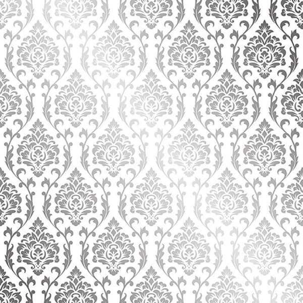 Papper scrapbooking - Artemio - Barokk folie silver - 30 ark - 30x30 cm - Silver