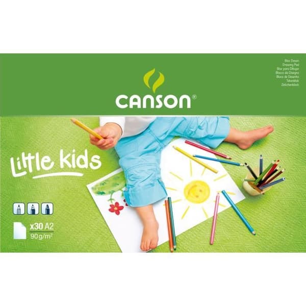 CANSON Block 30 Ritblad 2 år+ Vit A2 90g